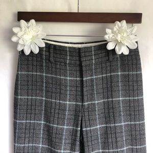 Banana Republic plaid wool dress pants size 2